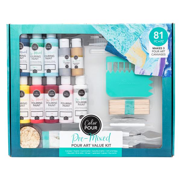Color Pour Pre Mixed Starter Value Kit - 81 Pc