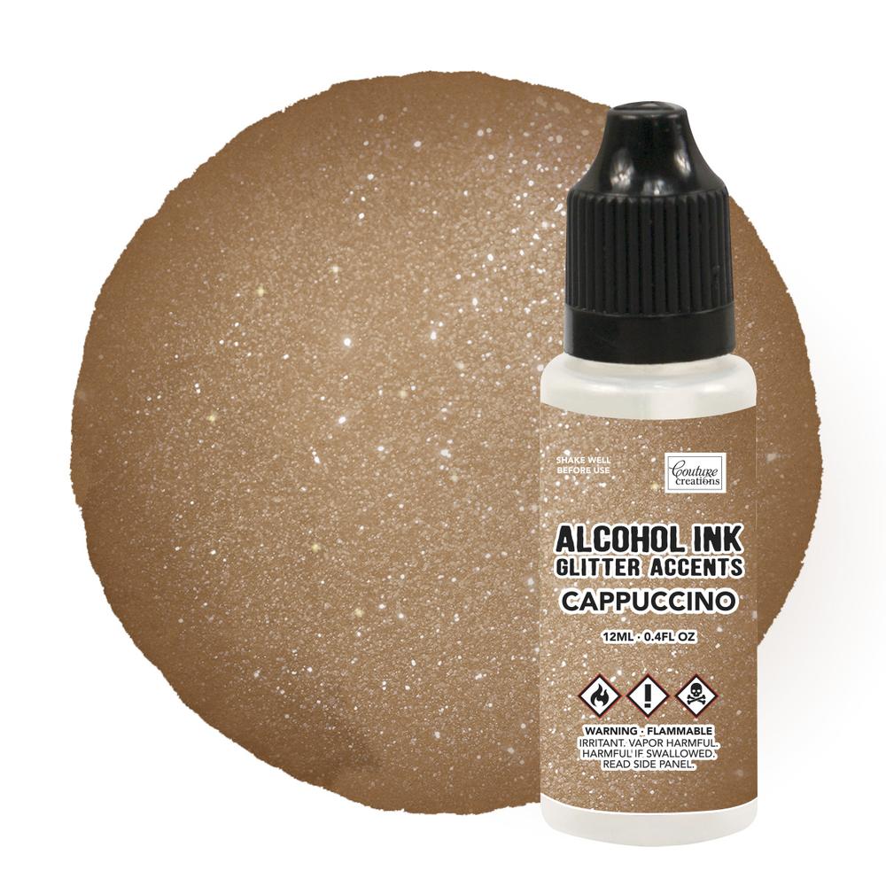 Couture Creations Glitter Accents Alcohol Ink - Cappuccino Brown