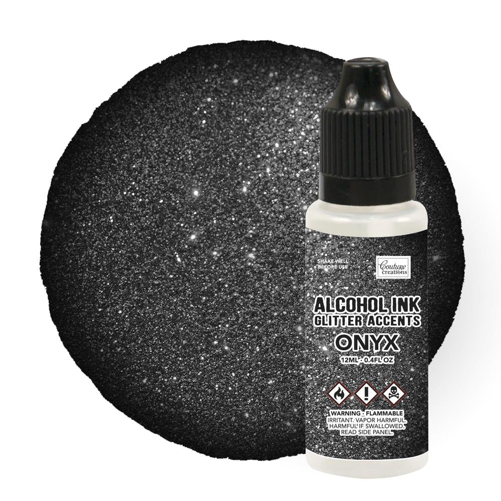 Couture Creations Glitter Accents Alcohol Ink - Onyx Black