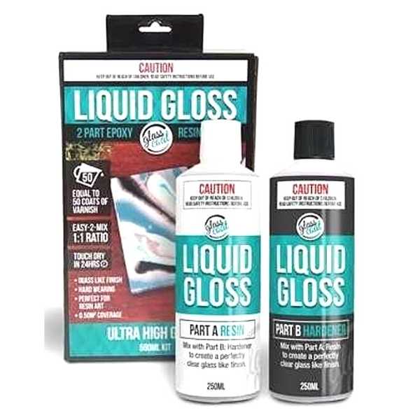 Glass Coat Liquid Gloss Epoxy Resin 500 ml