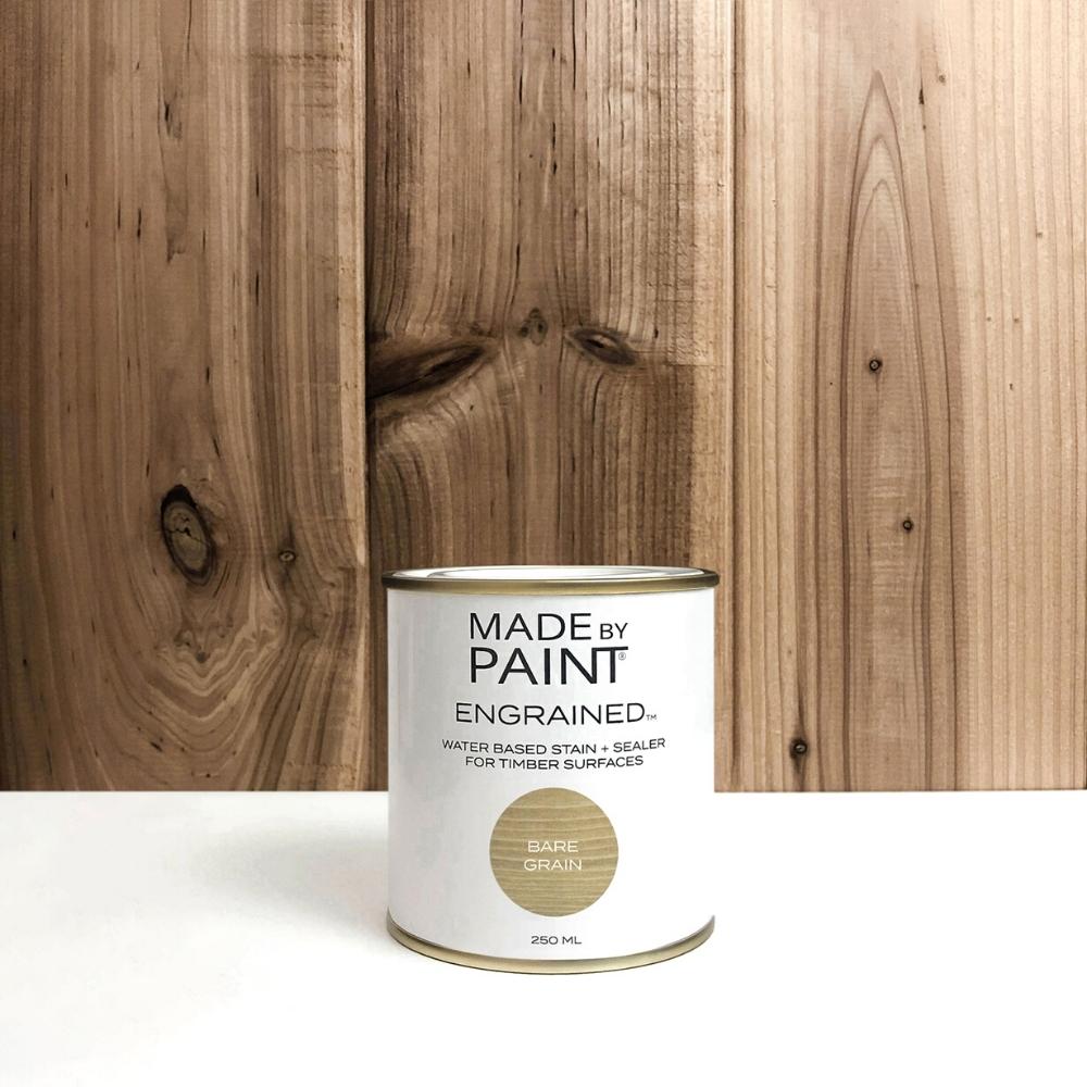 Timber stain and sealer, bare grain