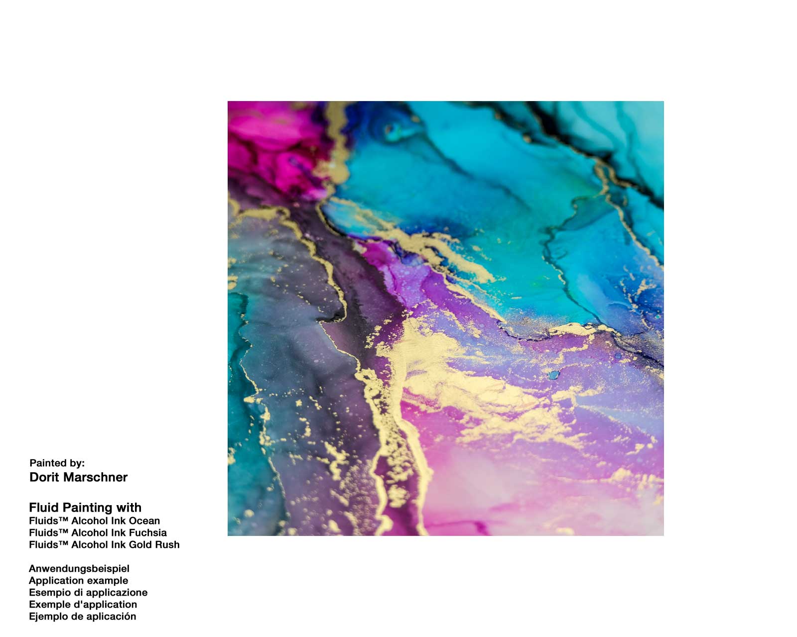 fluids alcohol ink fuchsia