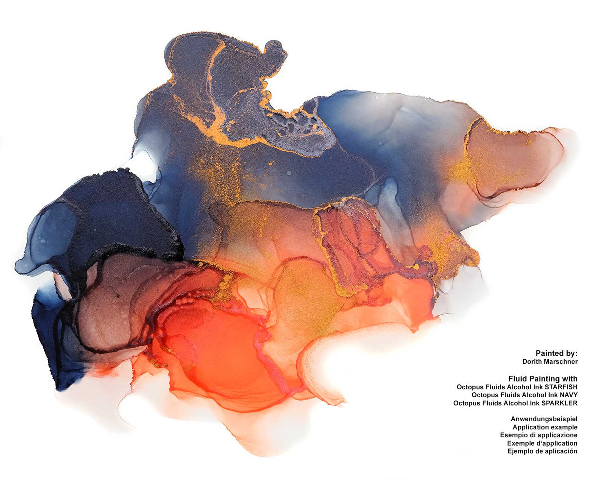 fluids alcohol ink starfish