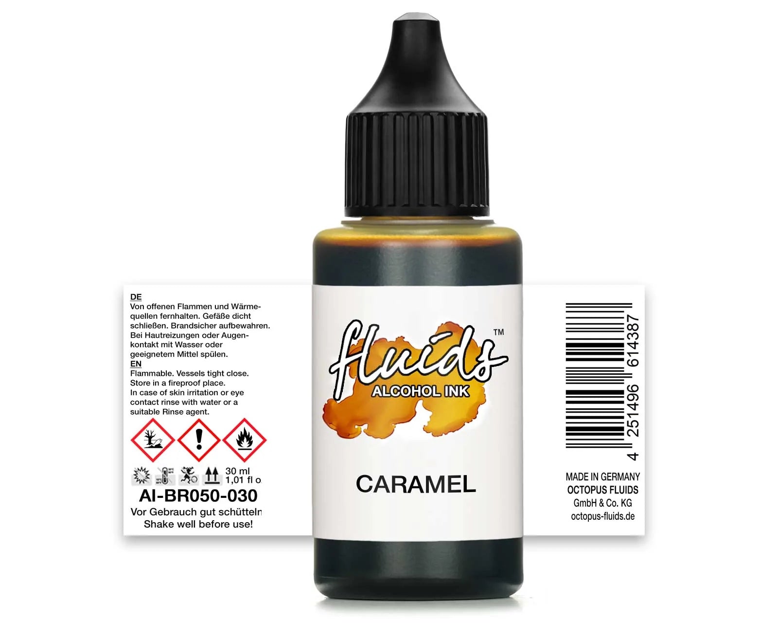 Fluids Alcohol Ink CARAMEL For Fluid Art and Resin