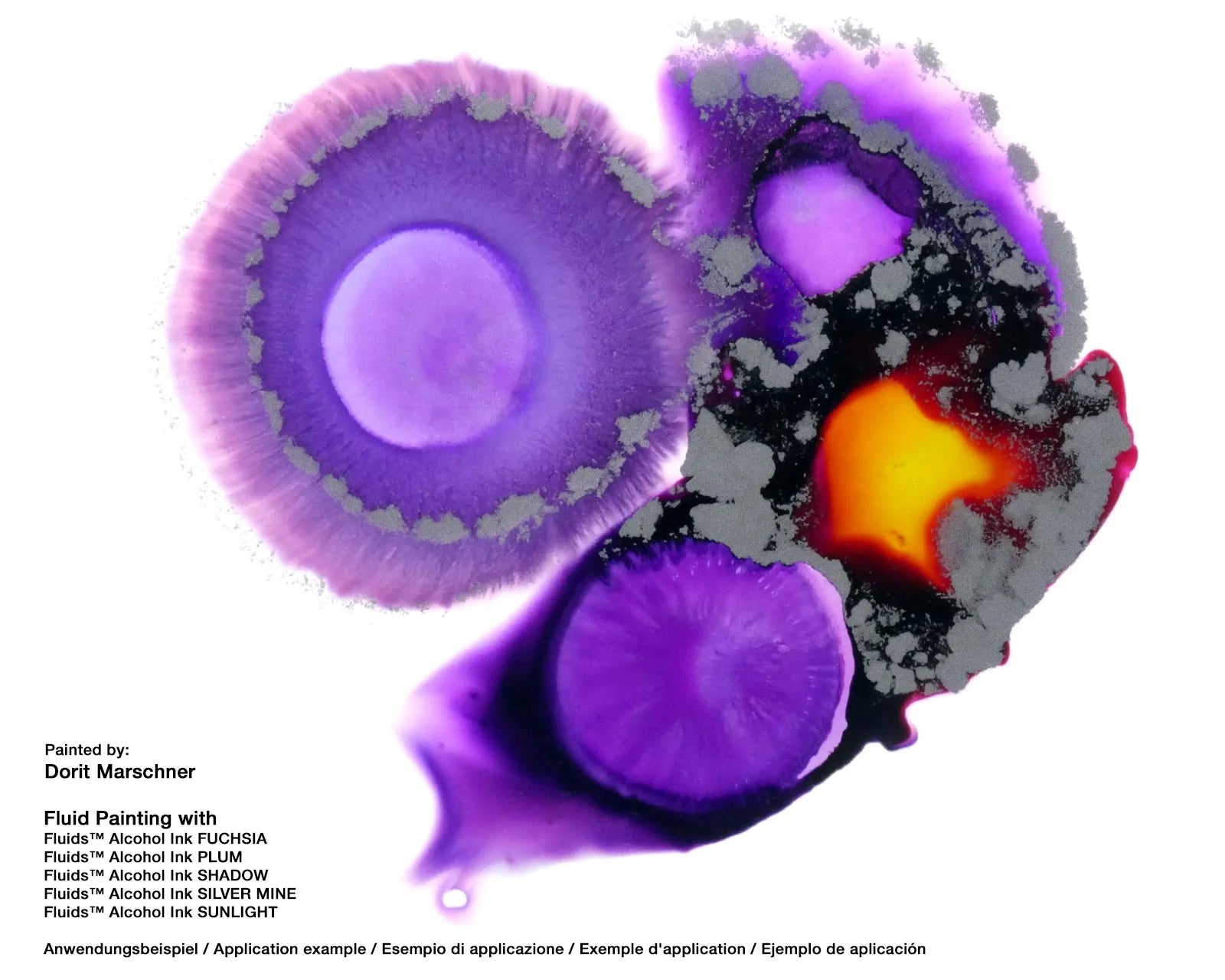 fluids alcohol ink plum
