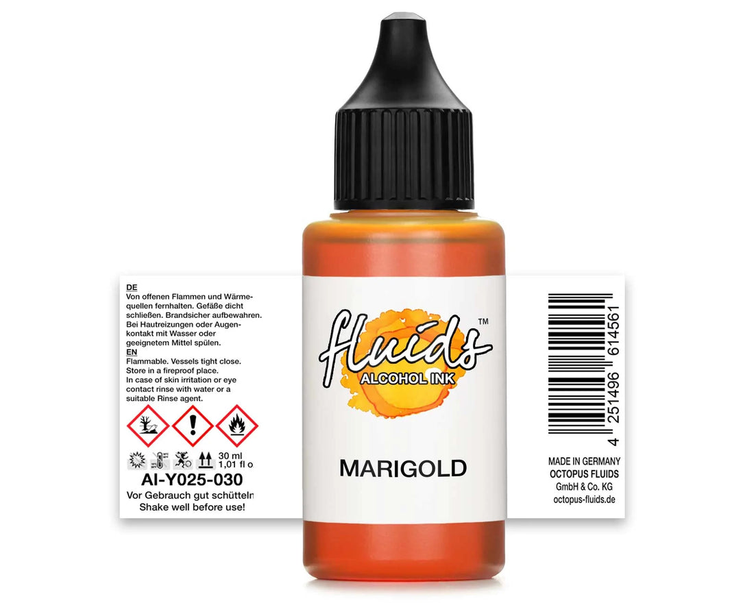 Fluids Alcohol Ink MARIGOLD For Fluid Art and Resin
