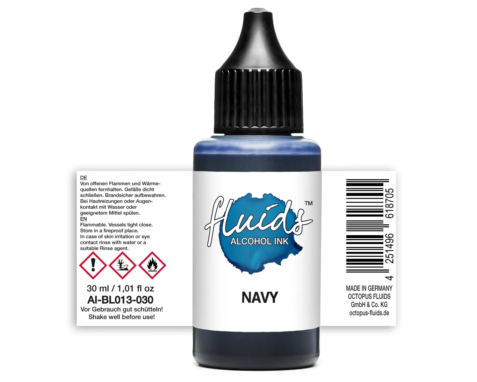 Fluids Alcohol Ink NAVY For Fluid Art and Resin