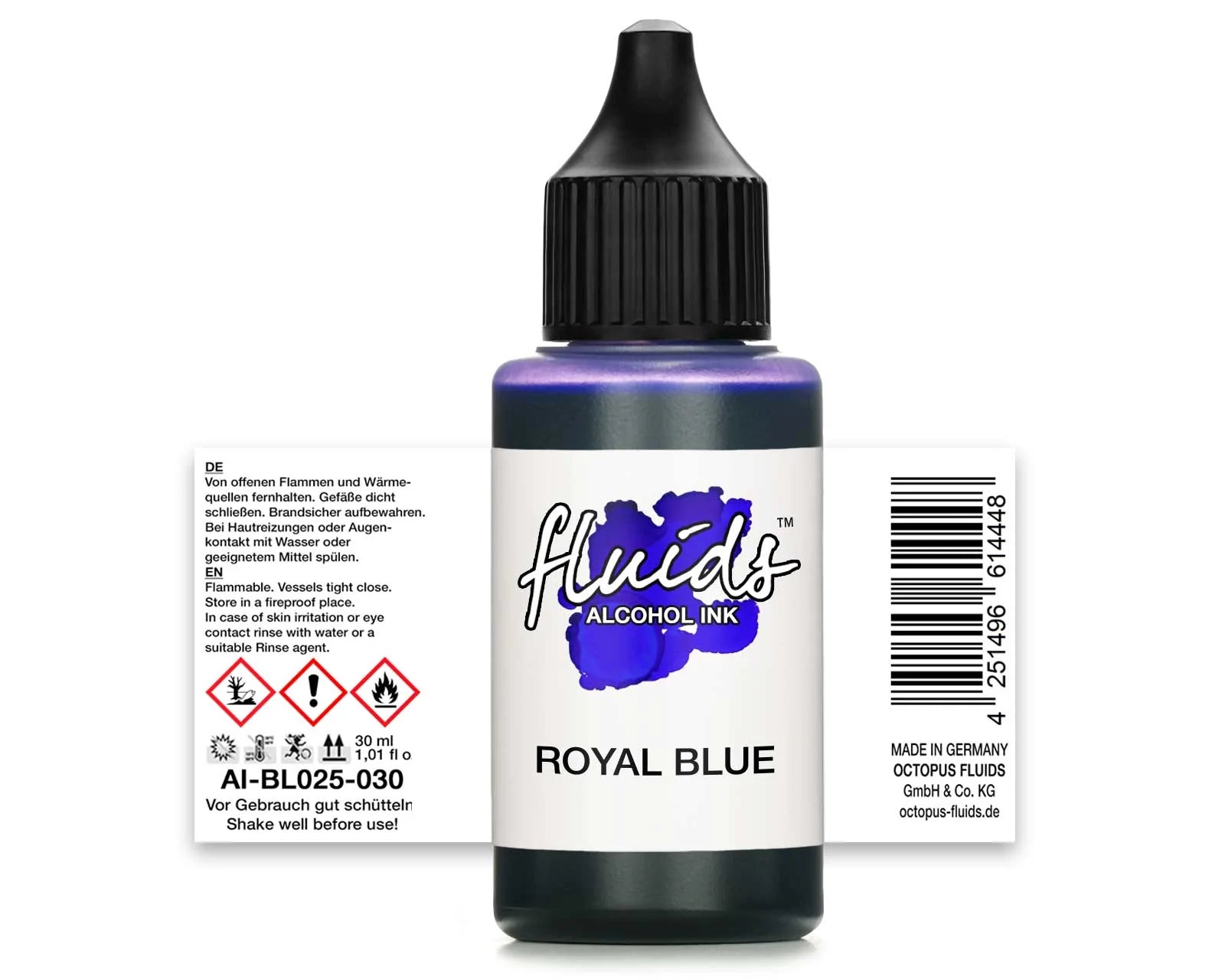 Fluids Alcohol Ink ROYAL BLUE For Fluid Art and Resin