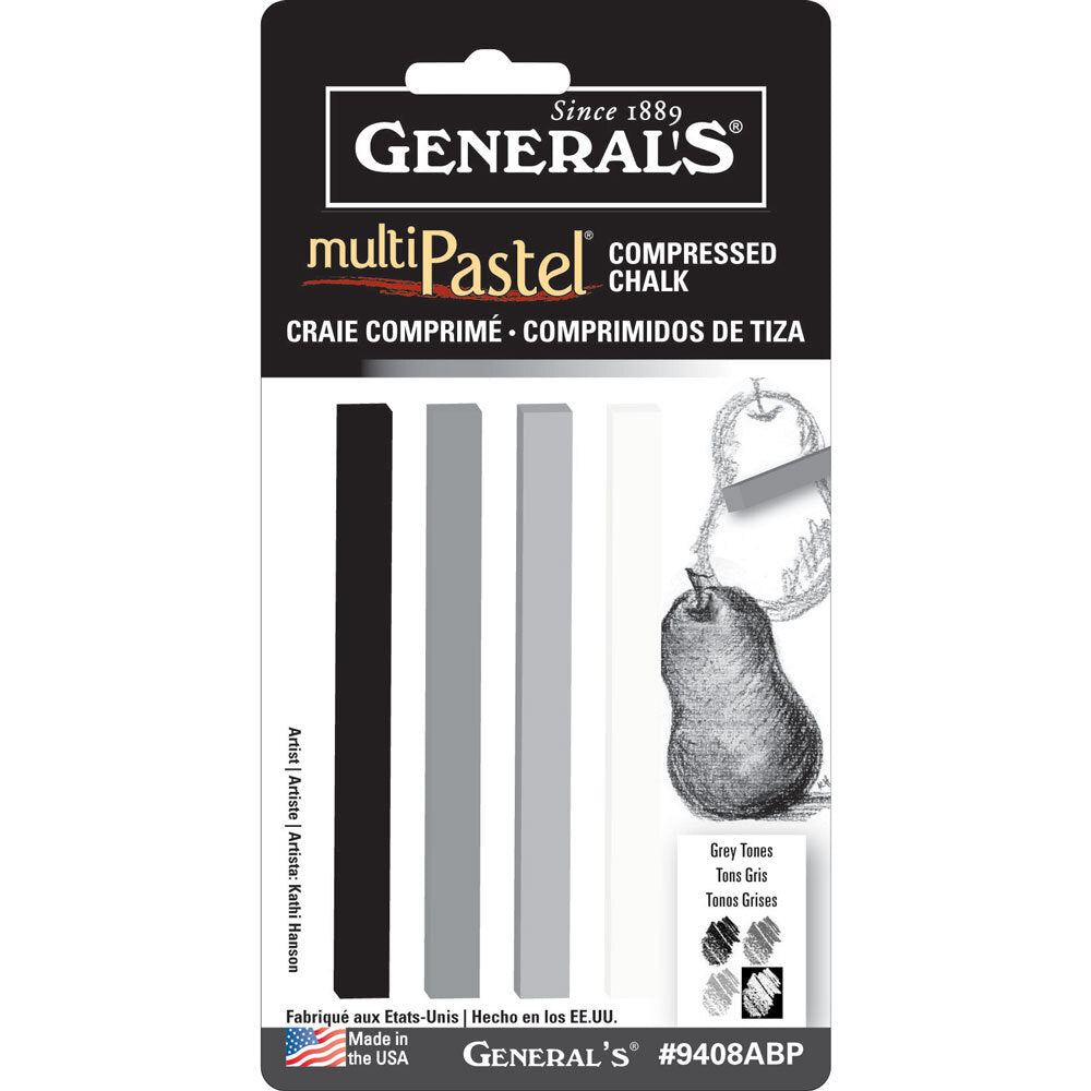 Compressed Charcoal Sticks - Grey / White