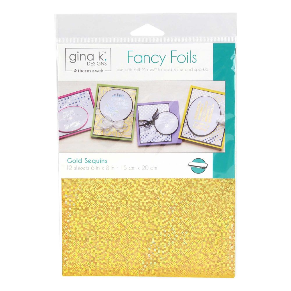 gold sequins fancy foil by gina k design 