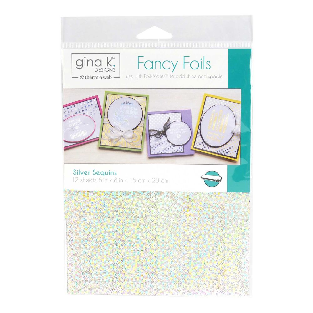 Silver sequins fancy foil by gina k