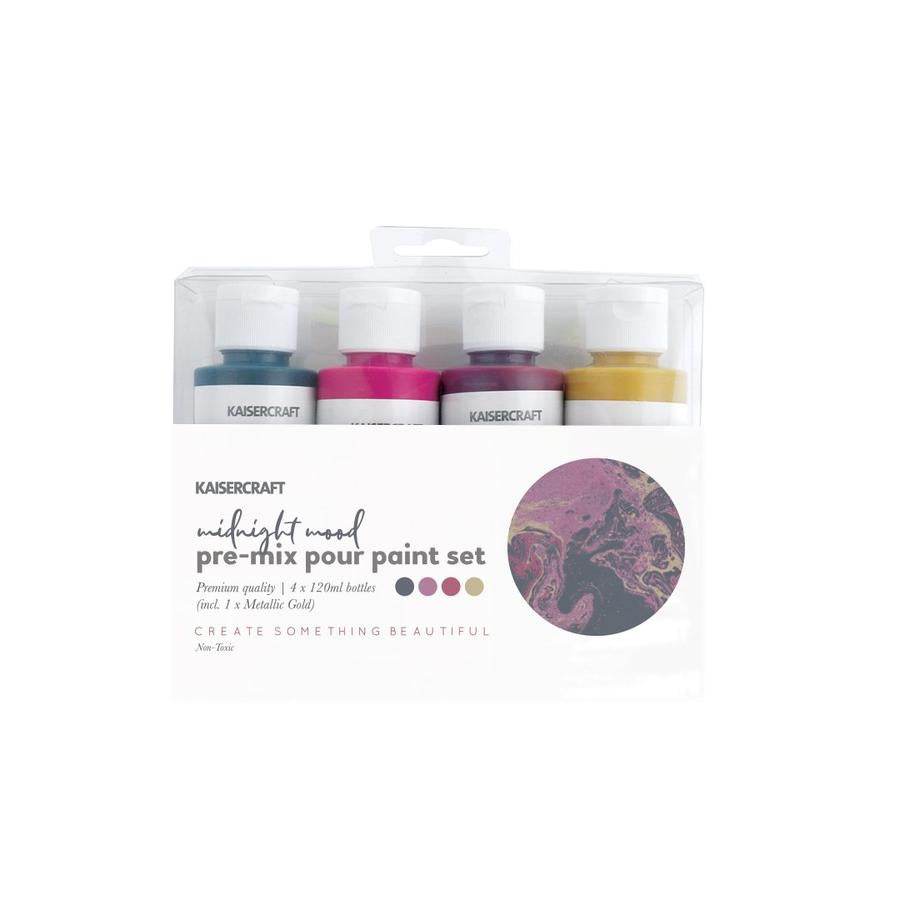 Kaisercraft Pre Mixed Pouring Paint Set - Midnight Mood