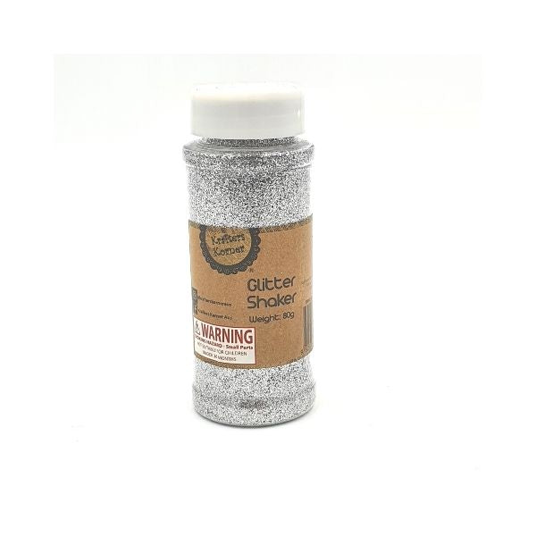 Krafters Korner 80gram Glitter Shaker - Silver