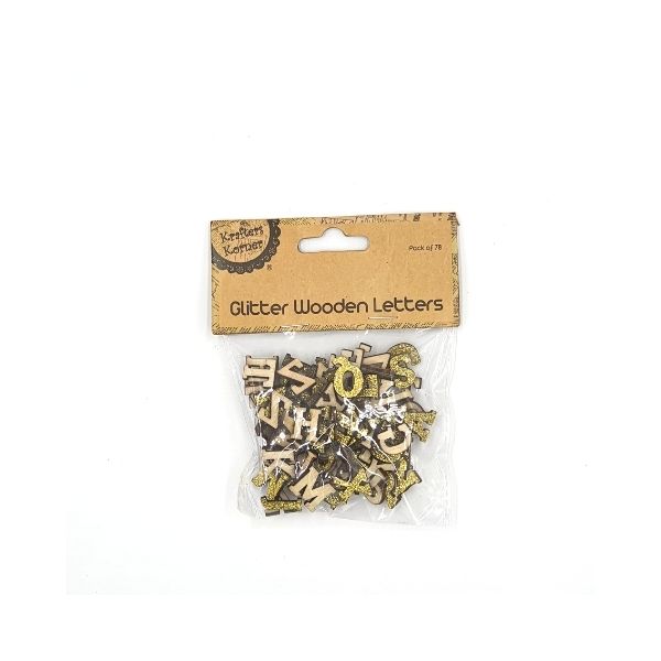 Krafters Korner Mini Glitter Letters - Gold