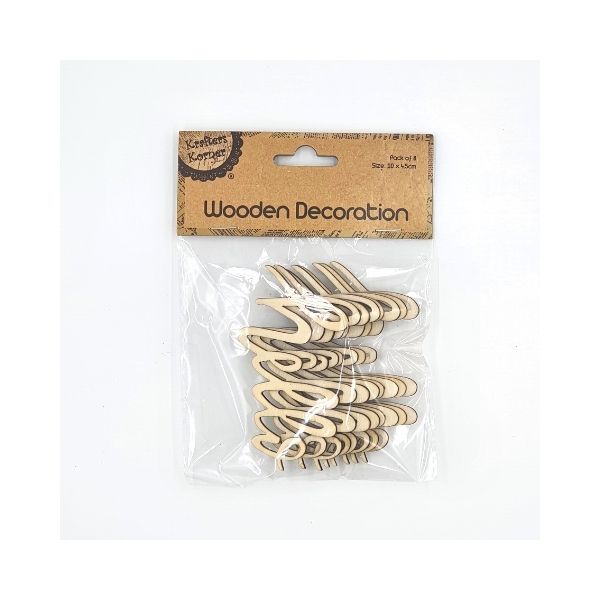 Krafters Korner Wooden Decoration Word 8pk - Hello