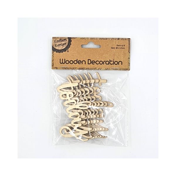 Krafters Korner Wooden Decoration Word 8pk - Today
