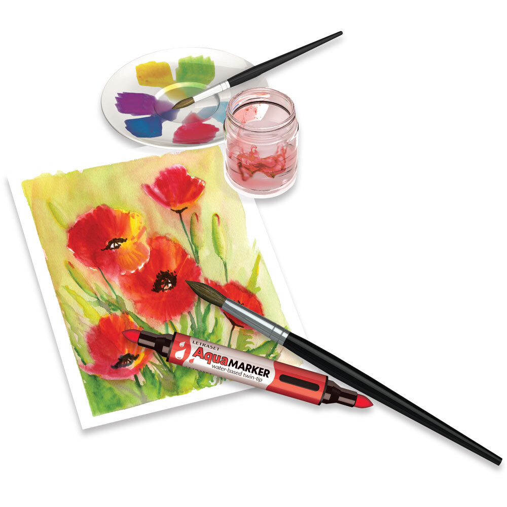 Letraset Aqua Markers Set of 6 - Flowers