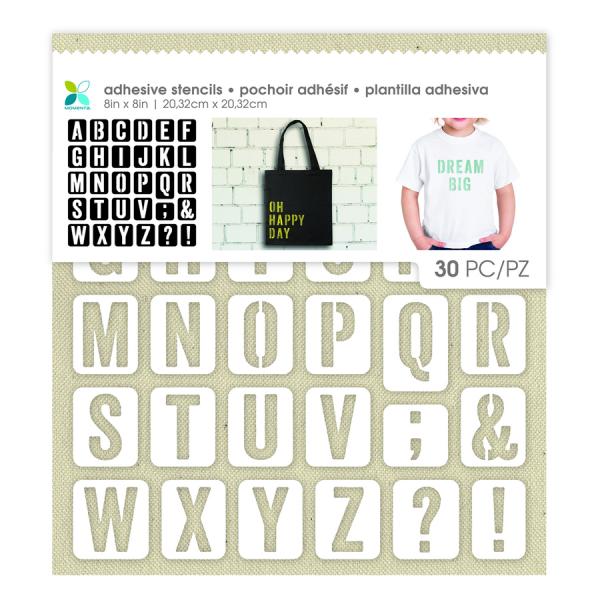 momenta upper case alphabet stencil