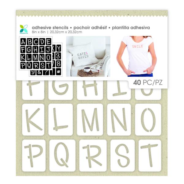 Momenta upper case alphabets stencils