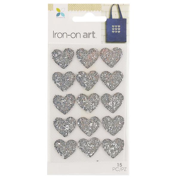 Momenta Iron On Chunky Glitter - Mini Hearts