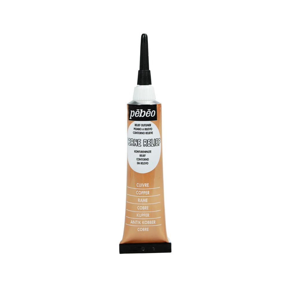 pebeo vitrail cerne outliner paint copper for ceramic and glass