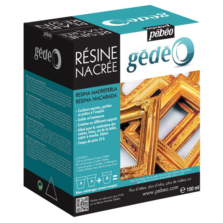 pebeo pearl resin with wooden mixer