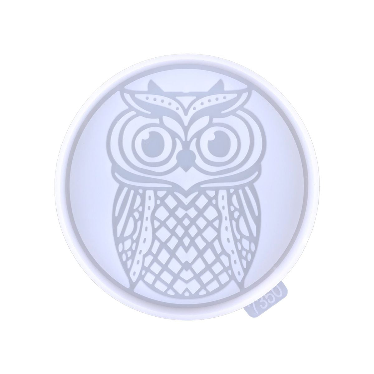 Round Silicone Coaster Mold For Resin Art, Owl Design
