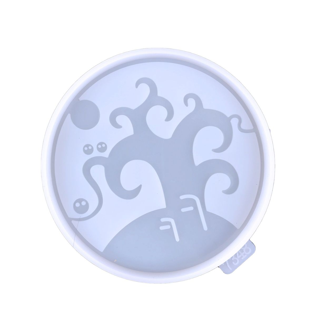 Round Silicone Coaster Mold For Resin Art, Tree Design