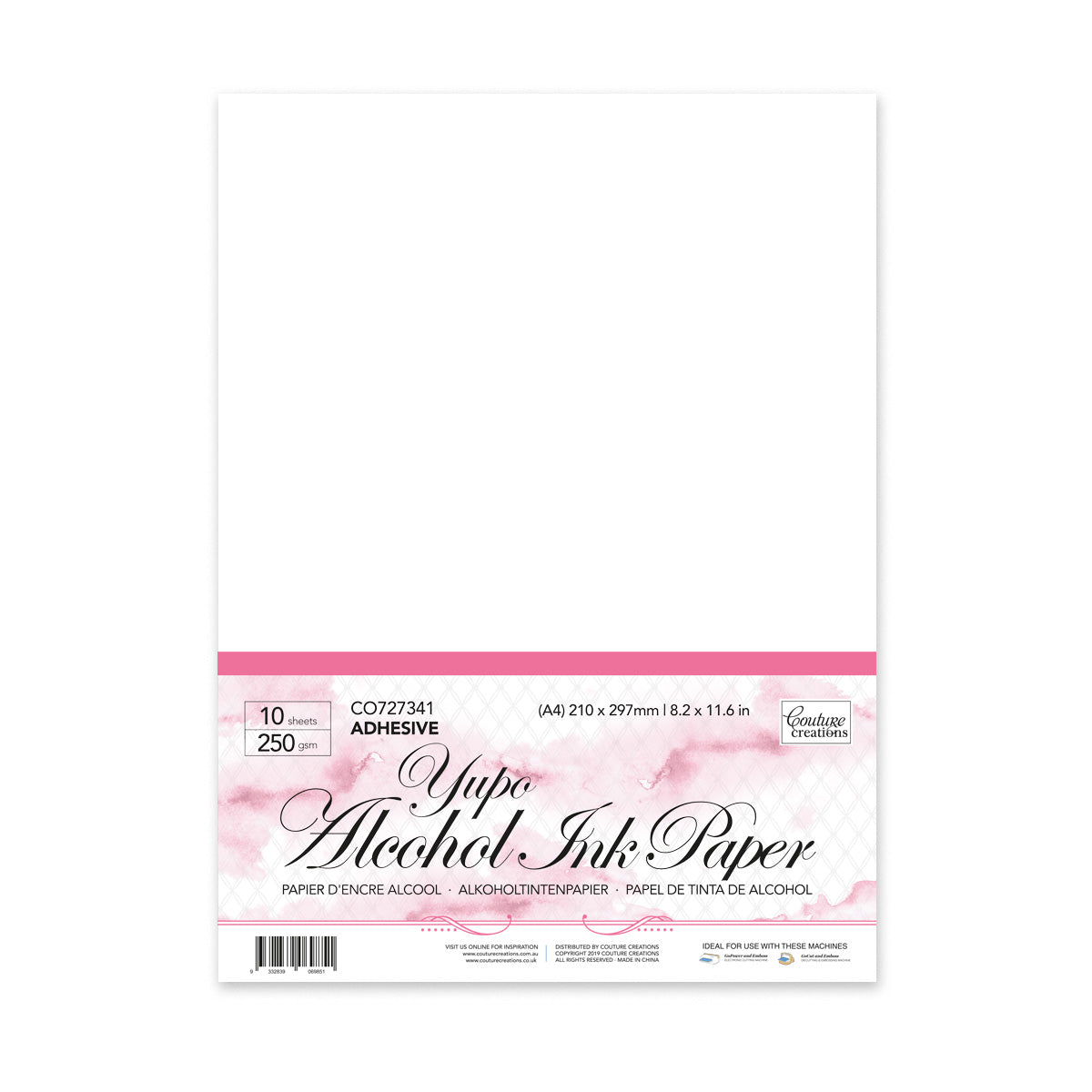 Couture Creations Yupo Paper A4, White Adhesive