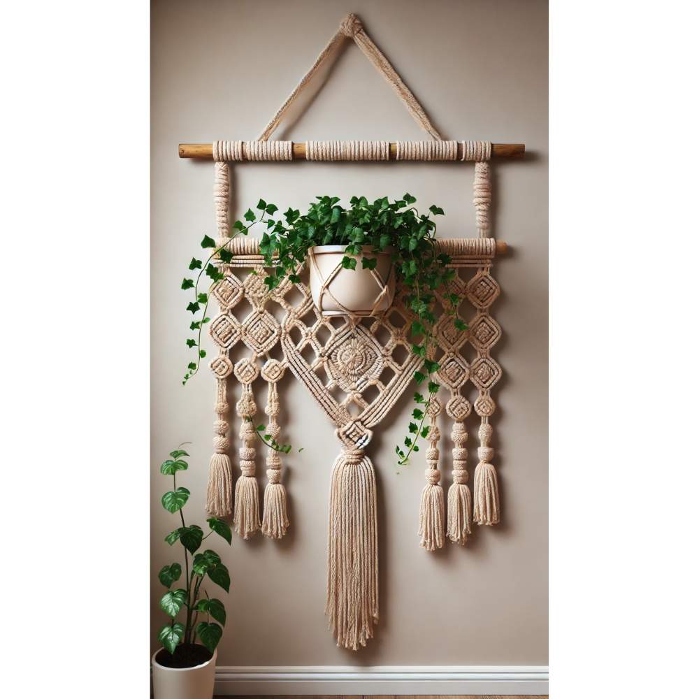 decorate with macrame plant hanger