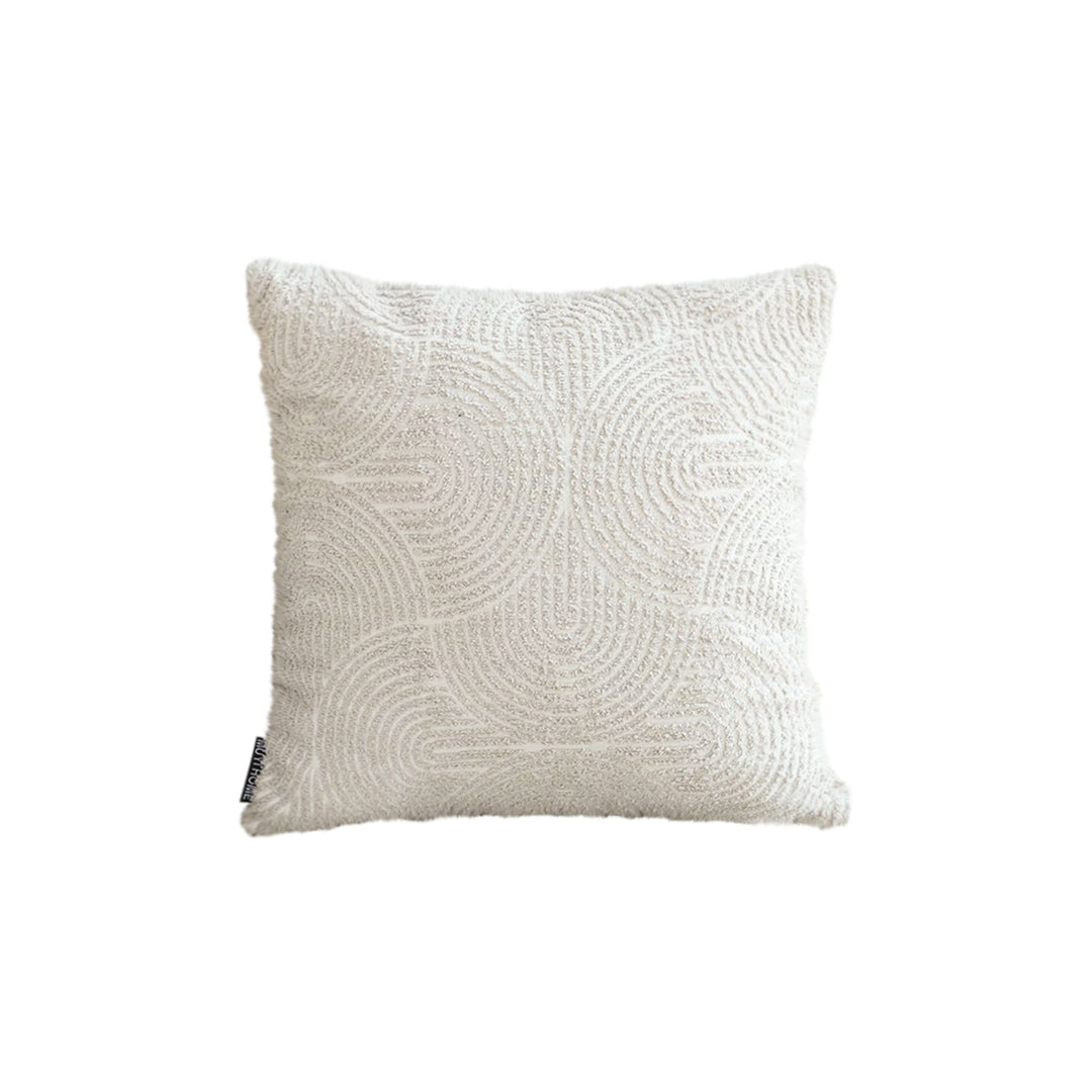 Grey Basic Square Stylish Geometric Plush Decorative Cushion, 50cm