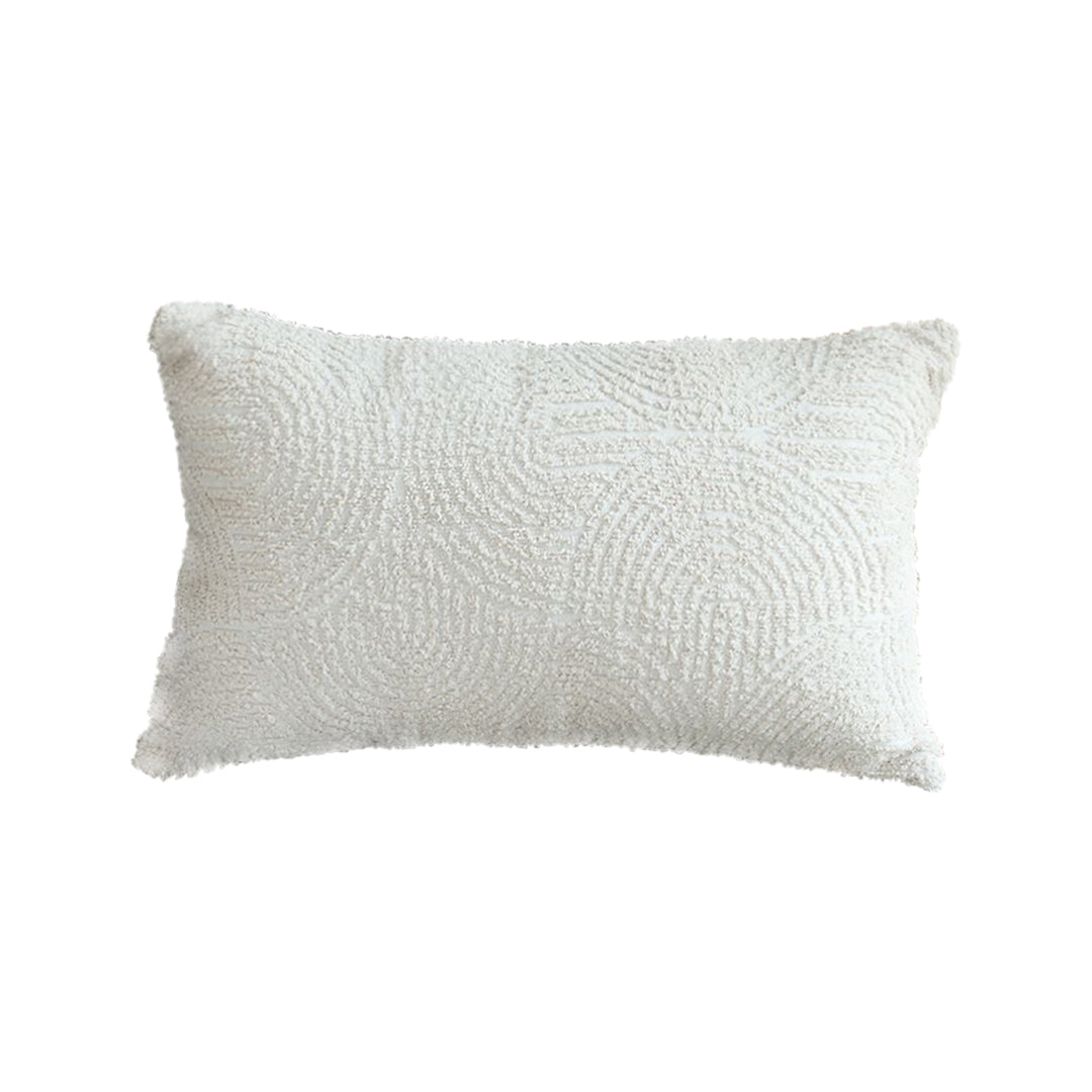 Lumbar Pillow Embroidered Decorative Linen Cover Stitch Story, 35cm
