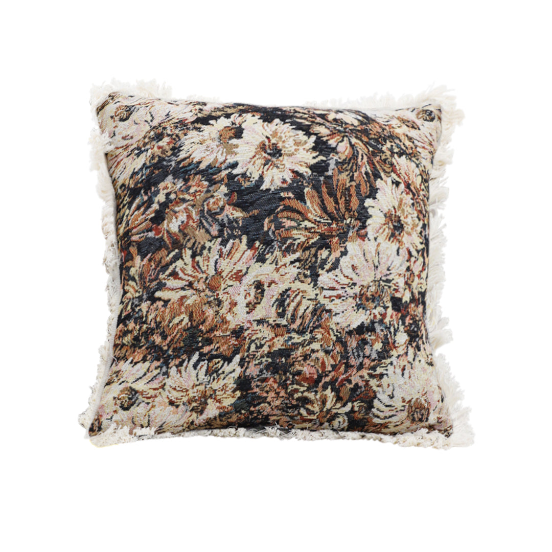 Vintage Oil Painting, Raised Embroidery Empress Flower Cushion, 50cm