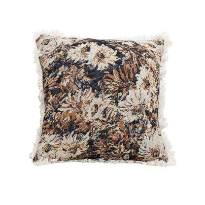 Vintage Oil Painting, Raised Embroidery Empress Flower Cushion, 50cm