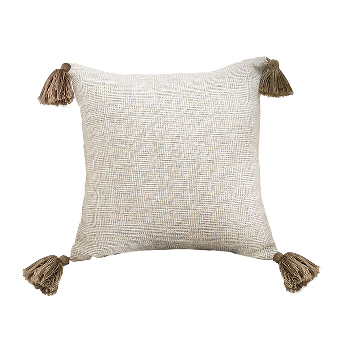 Beige Textured, Luxurious Rib Knit Ribbed Cushion, 50cm