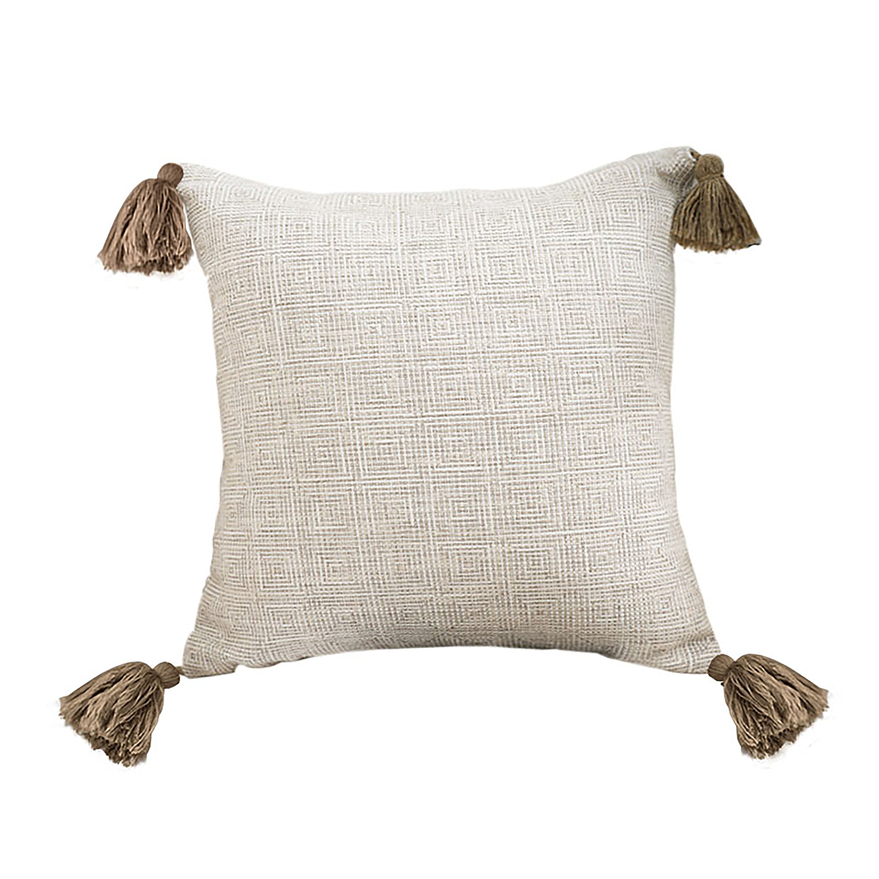 Beige Textured, Luxurious Rib Knit Ribbed Cushion, 50cm