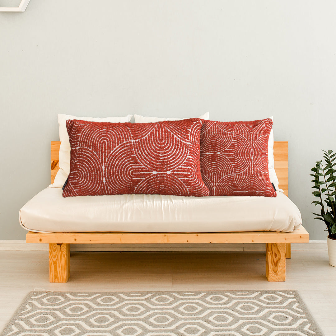 red lumbar cushion