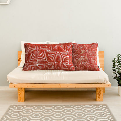 red lumbar cushion