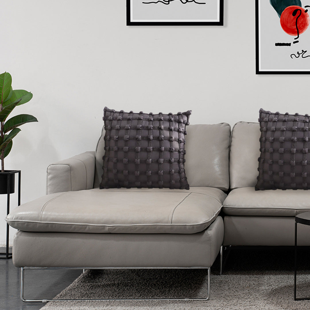 plush rivet square cushion