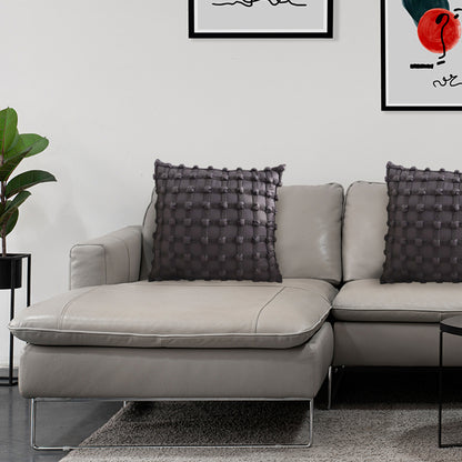 plush rivet square cushion
