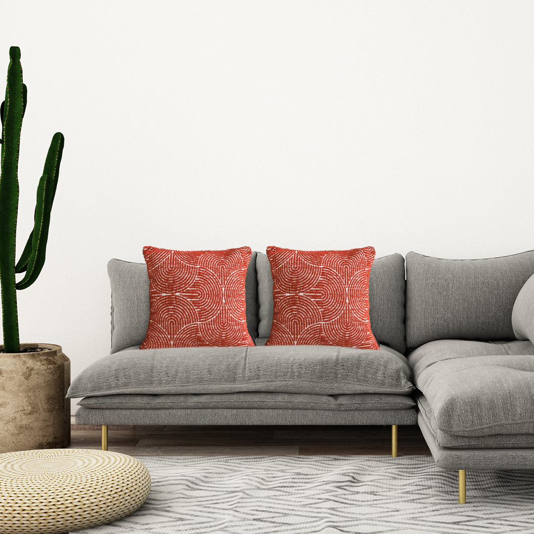 red square sofa cushion