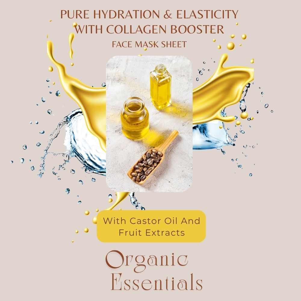 castor oil and fruit extracts face mask sheet