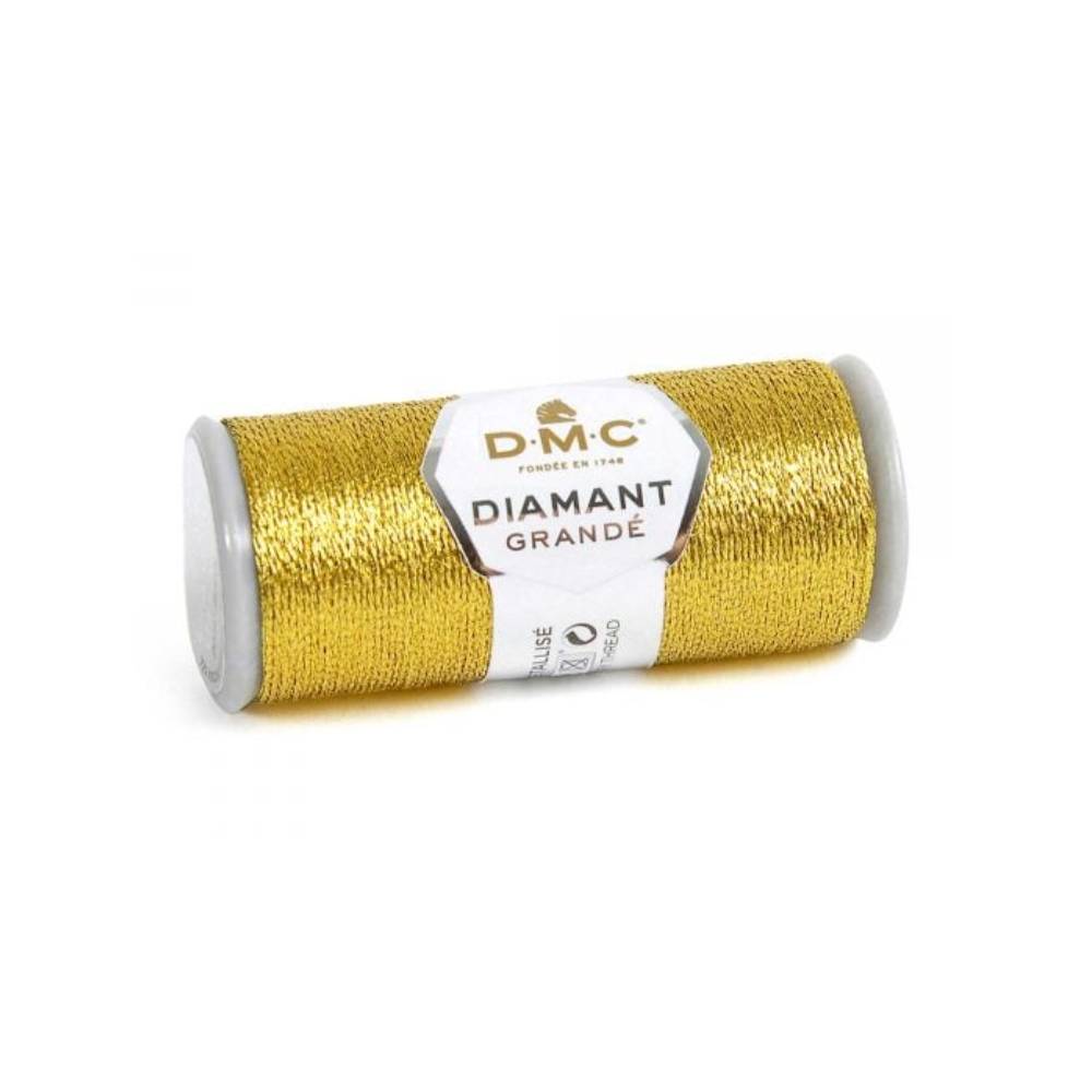dmc diamante metallic thread old gold