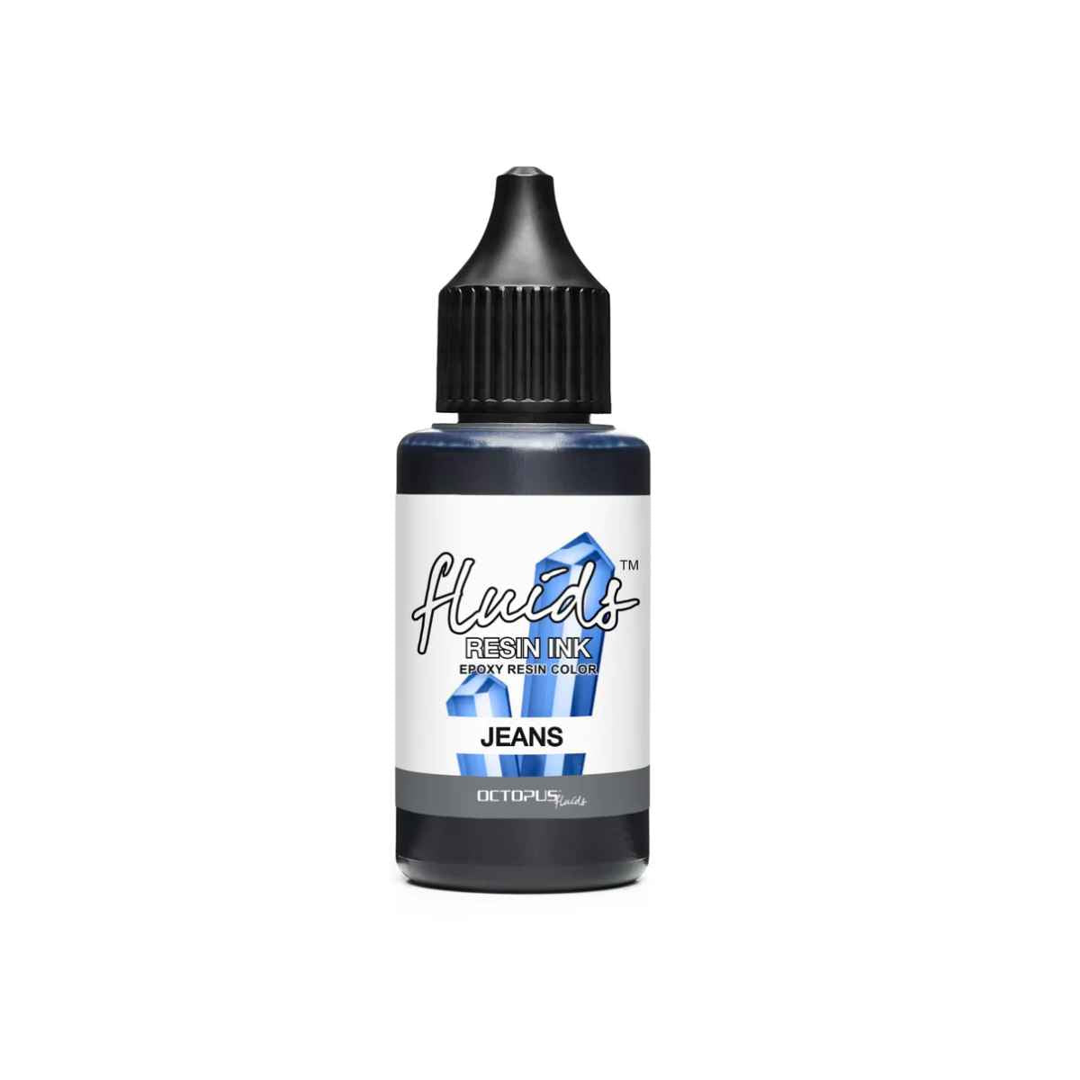 fluids epoxy resin ink jeans blue
