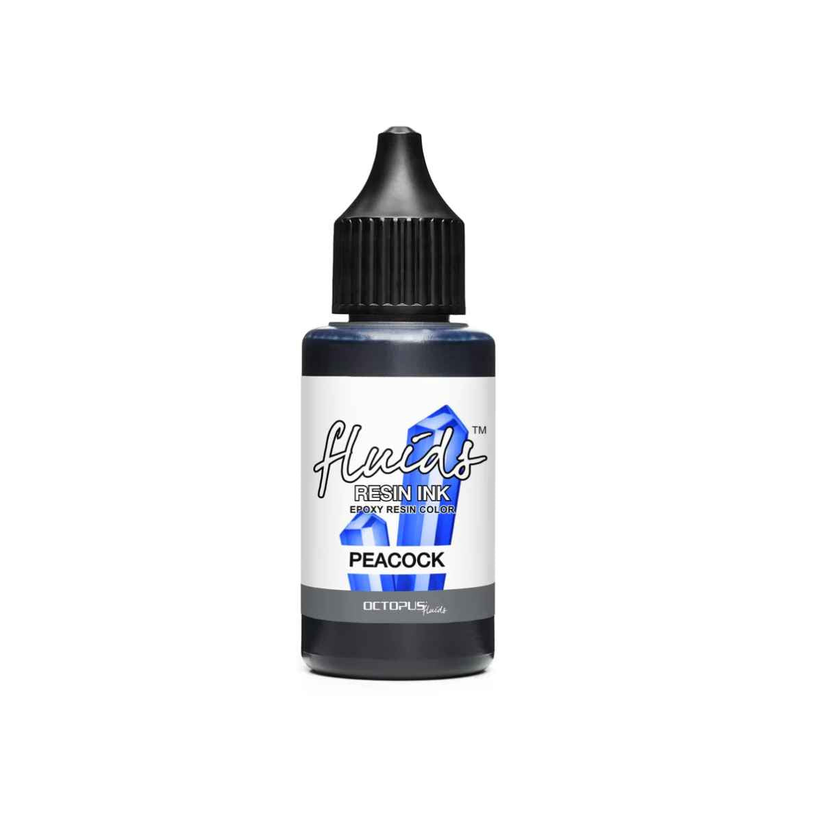 fluids resin ink peacock blue