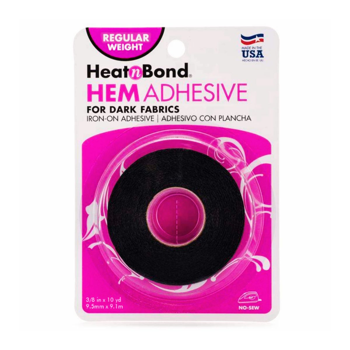 Heat n Bond Regular Iron On Fusible Hem Tape For Dark Fabrics