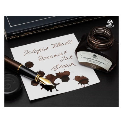 Octopus Fluids Fountain Pen Document Ink, Brown, 30ml