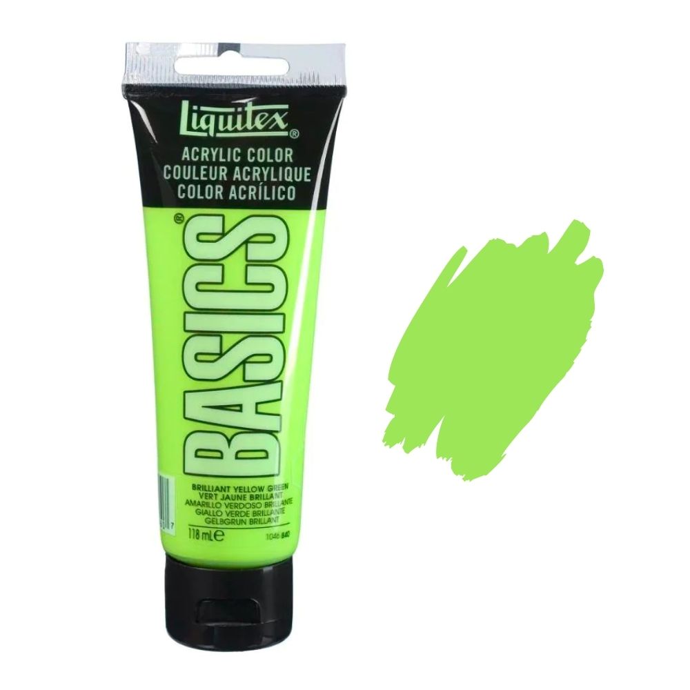 Liquitex basics acrylic paint brilliant yellow green
