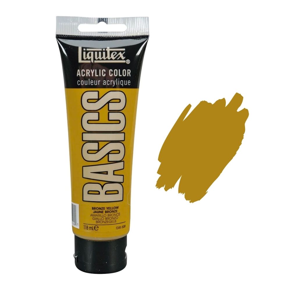 Liquitex basics acrylic paint bronze yellow