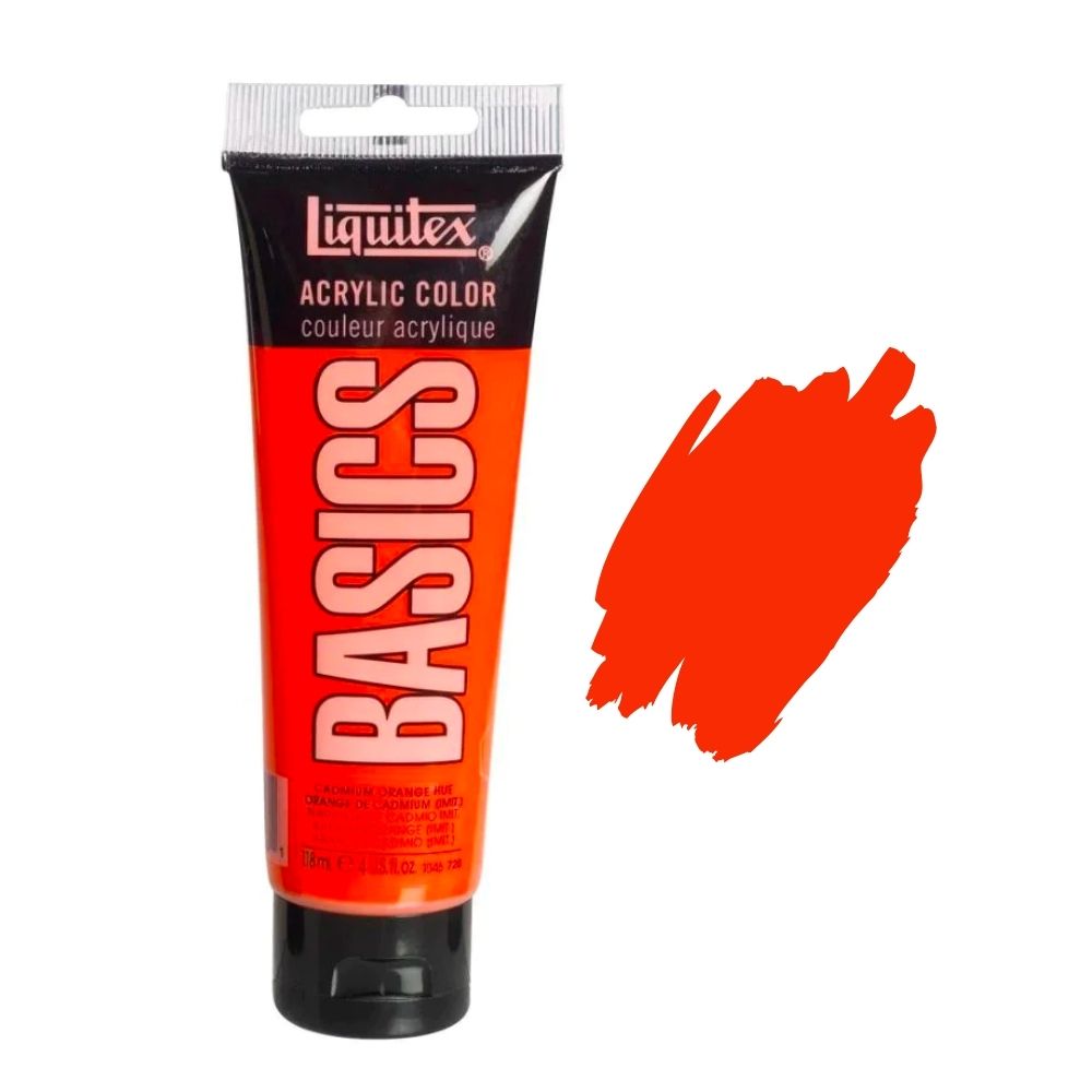 Liquitex basics acrylic paint cadmium orange hue